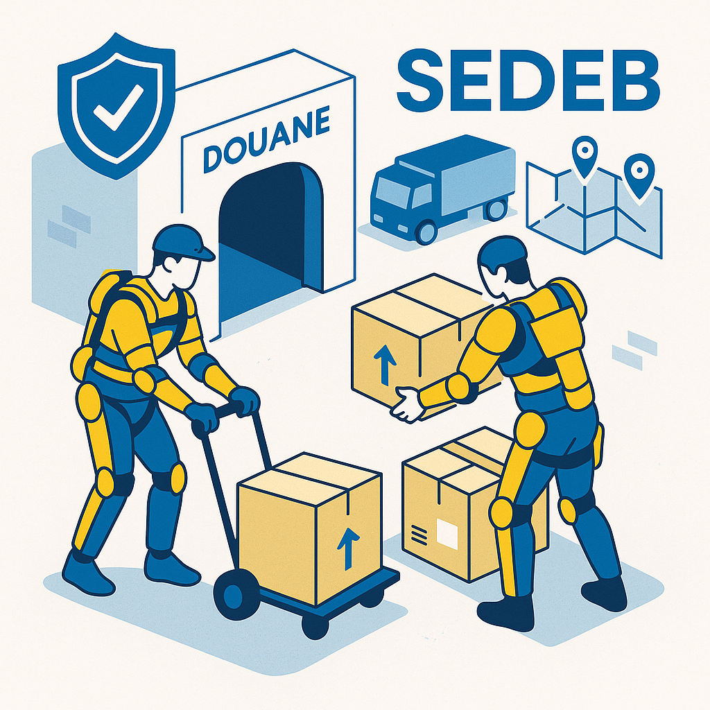 Illustration pour : Attention : les exosquelettes révolutionnent la logistique en France