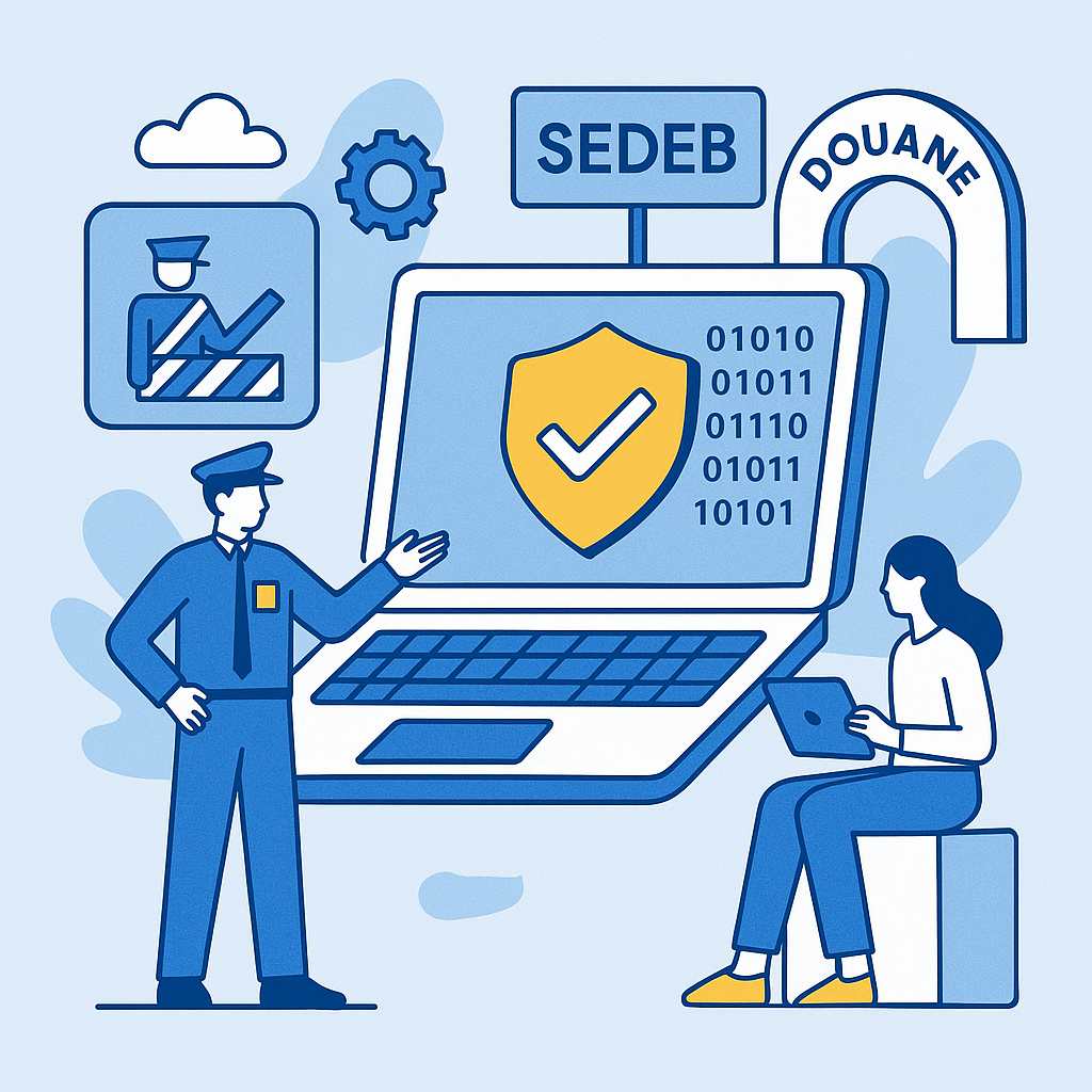 Illustration pour : Attention : en 2024, la douane passe au tout digital !