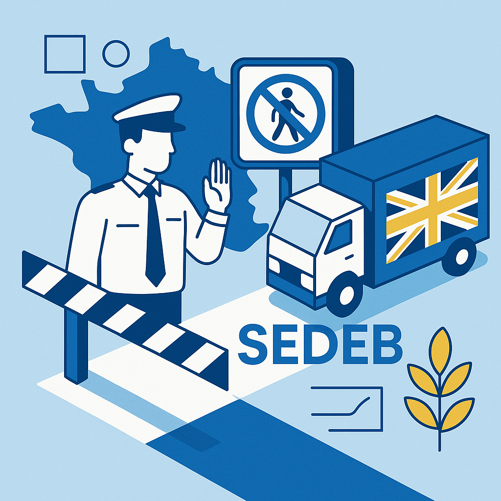 Illustration pour : Attention : le Brexit dur menace la rentabilité des flux automobiles